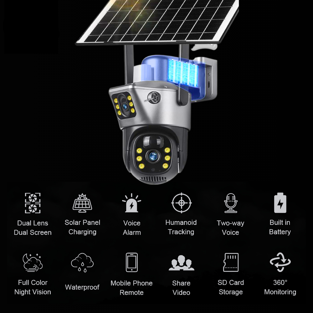 4K Solar Security Camera: AI-Powered Protection, Day & Night